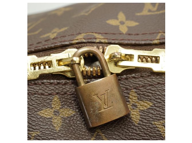 Louis Vuitton Monogram Keepall 55 Braun Canvas Leder - Ansicht 12