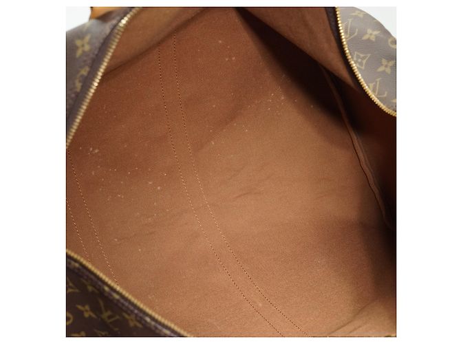 Louis Vuitton Monogram Keepall 55 Braun Canvas Leder - Ansicht 13
