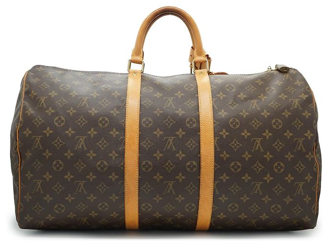 Louis Vuitton Monogram Keepall 55 Braun Canvas Leder - Ansicht 2
