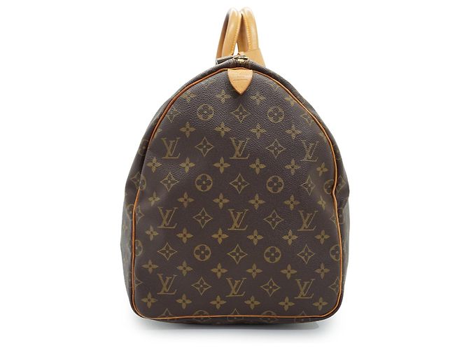 Louis Vuitton Monogram Keepall 55 Braun Canvas Leder - Ansicht 4