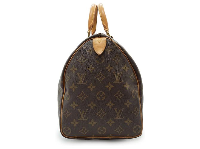 Louis Vuitton Monogram Speedy 35 Marron Cuir - vue 3