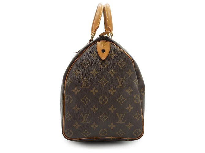 Louis Vuitton Monogram Speedy 35 Marron Cuir - vue 4