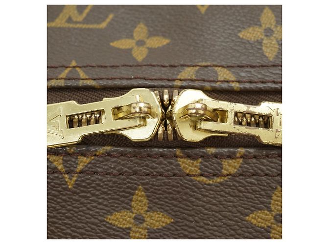 Louis Vuitton Monogram Keepall 50 Marrón Lona y Cuero Castaño - vista 11