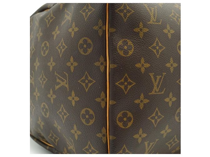 Louis Vuitton Monogram Keepall 50 Marrón Lona y Cuero Castaño - vista 6