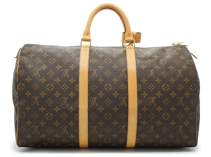 Louis Vuitton Monogram Keepall 50 Marrone Tela e Pelle - vista 2