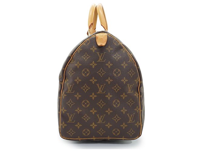 Louis Vuitton Monogram Keepall 50 Marrone Tela e Pelle - vista 3