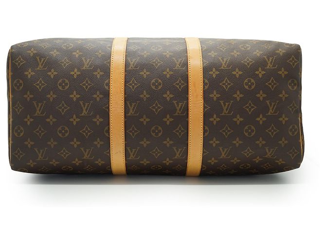 Louis Vuitton Monogram Keepall 50 Marrone Tela e Pelle - vista 5