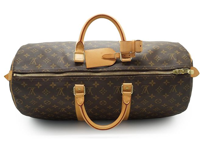 Louis Vuitton Monogram Keepall 50 Marrone Tela e Pelle - vista 8