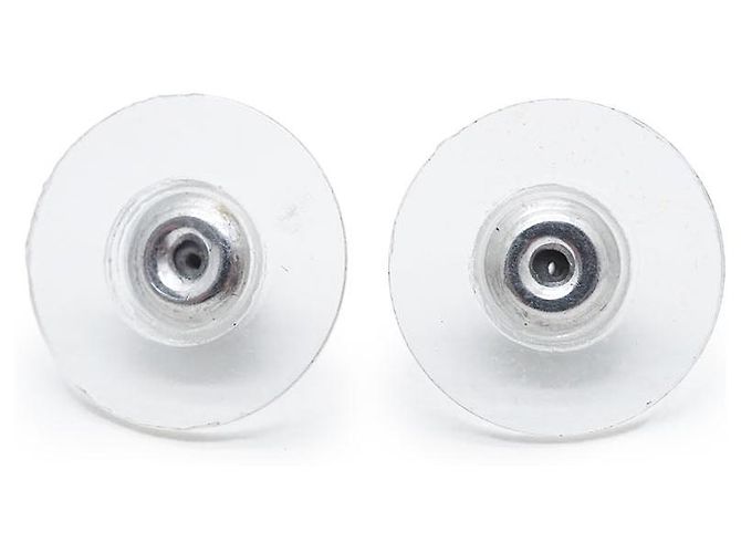 Chanel Brincos de pérolas artificiais e strass de trevo de quatro folhas Prata Branco - vista 9