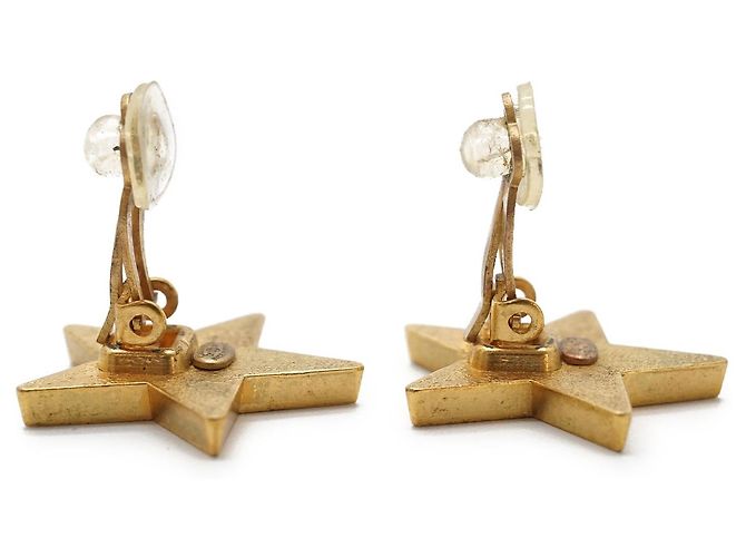 Chanel CC Logo Star Clip-On Ohrringe GP Pink Golden - Ansicht 10
