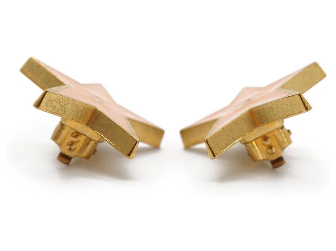 Chanel CC Logo Star Clip-On Ohrringe GP Pink Golden - Ansicht 3