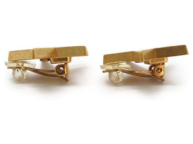 Chanel CC Logo Star Clip-On Ohrringe GP Pink Golden - Ansicht 6