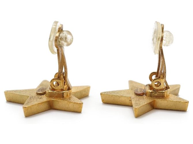 Chanel CC Logo Star Clip-On Ohrringe GP Pink Golden - Ansicht 9