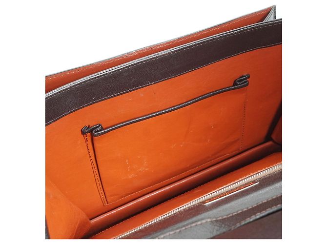 Yves Saint Laurent Vintage Schultertasche mit Cut-out-Besatz Braun Schwarz - Ansicht 12