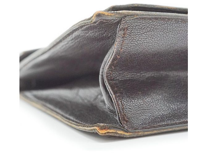 Yves Saint Laurent Vintage Schultertasche mit Cut-out-Besatz Braun Schwarz - Ansicht 6
