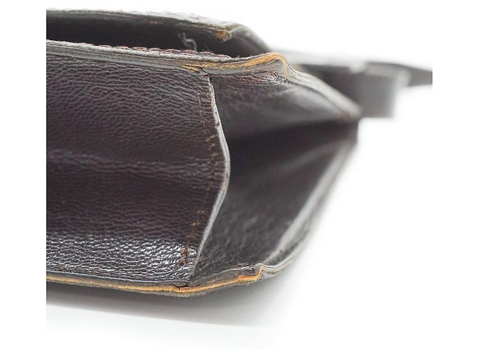 Yves Saint Laurent Vintage Schultertasche mit Cut-out-Besatz Braun Schwarz - Ansicht 7