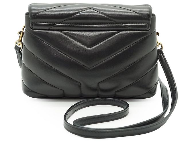 Yves Saint Laurent Bolsa de Ombro Acolchoada Toy Loulou Preto - vista 2