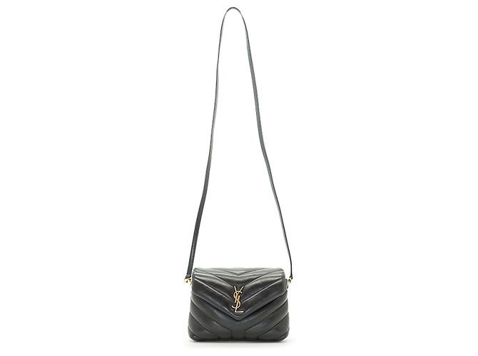 Yves Saint Laurent Bolsa de Ombro Acolchoada Toy Loulou Preto - vista 3