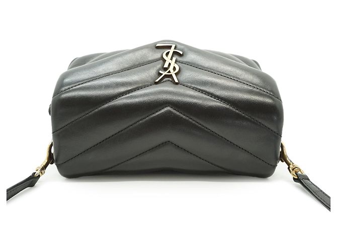 Yves Saint Laurent Bolsa de Ombro Acolchoada Toy Loulou Preto - vista 9