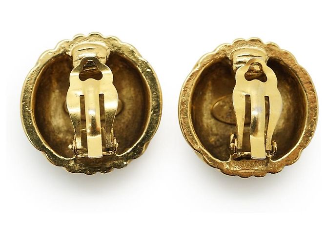 Chanel Vintage Multiple CC Shell Clip-on Ohrringe GP Golden - Ansicht 2