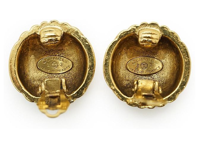 Chanel Vintage Multiple CC Shell Clip-on Ohrringe GP Golden - Ansicht 7