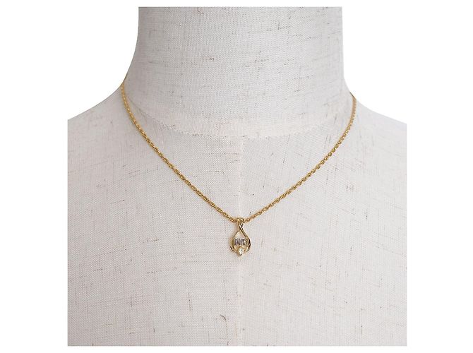 Nina Ricci Collar con colgante de gota de strass NR Dorado - vista 13