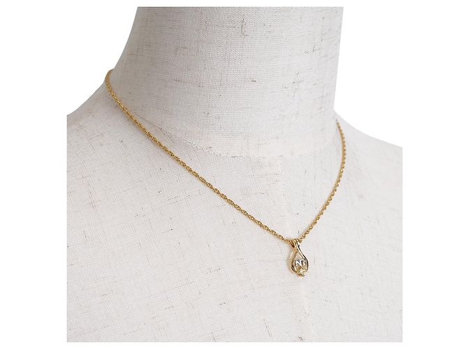 Nina Ricci Collar con colgante de gota de strass NR Dorado - vista 14