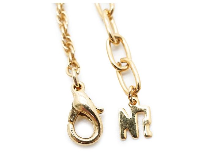 Nina Ricci Colar com pingente de círculo de strass NR Dourado - vista 11