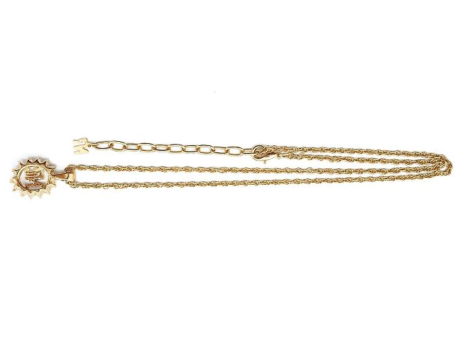 Nina Ricci Colar com pingente de círculo de strass NR Dourado - vista 3