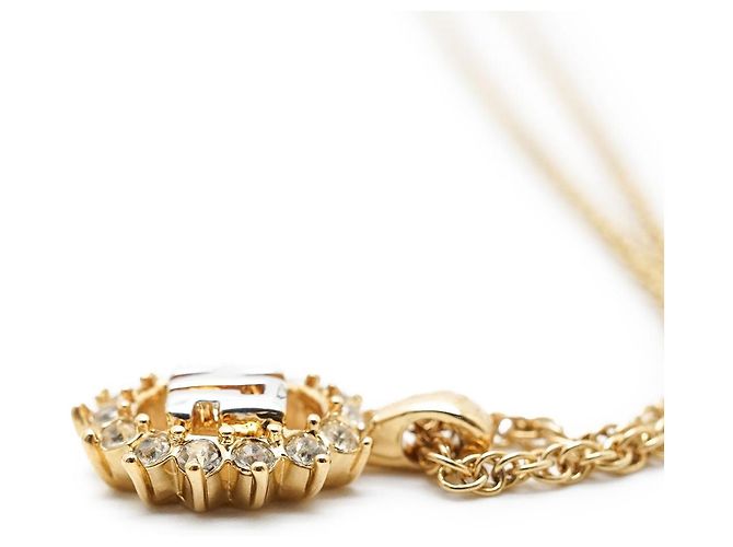 Nina Ricci Colar com pingente de círculo de strass NR Dourado - vista 8