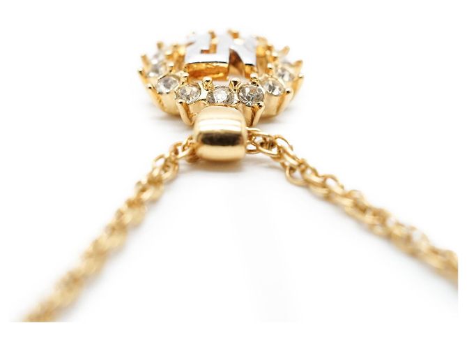 Nina Ricci Colar com pingente de círculo de strass NR Dourado - vista 9