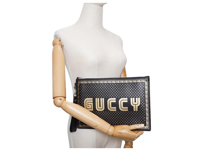 Clutch Gucci x SEGA Guccy Magnetismo Nero D'oro - vista 15