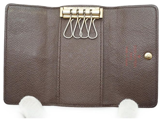 Louis Vuitton Damier Ebene Multicle Schlüsseletui mit 4 Reihen Braun - Ansicht 7