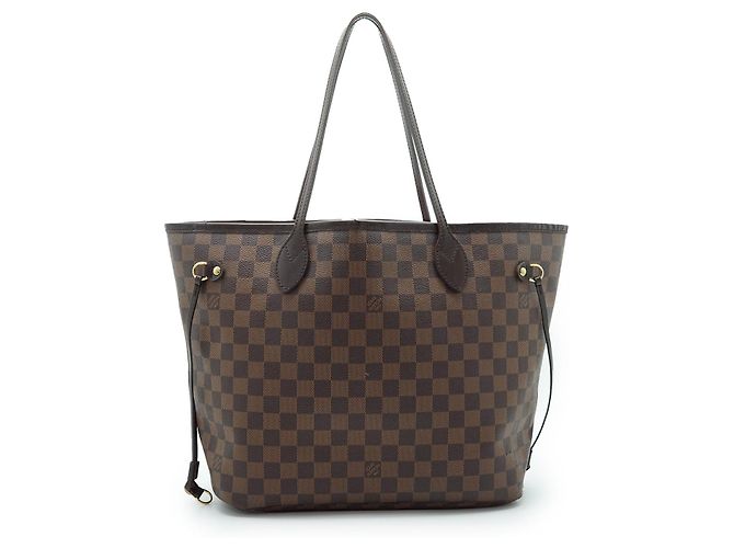 Louis Vuitton Damier Ebene Neverfull MM Brown Red - view 2
