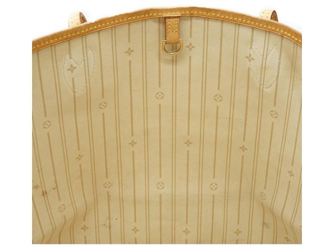 Louis Vuitton Damier Azur Neverfull MM Brown White - view 11