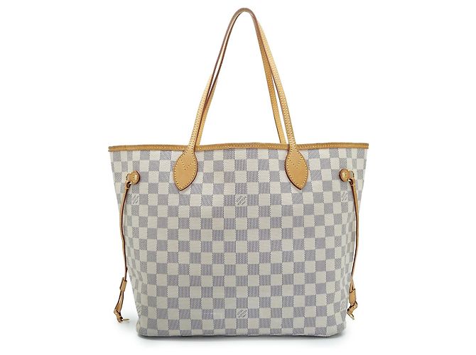 Louis Vuitton Damier Azur Neverfull MM Brown White - view 2
