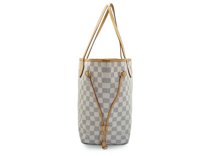 Louis Vuitton Damier Azur Neverfull MM Brown White - view 3