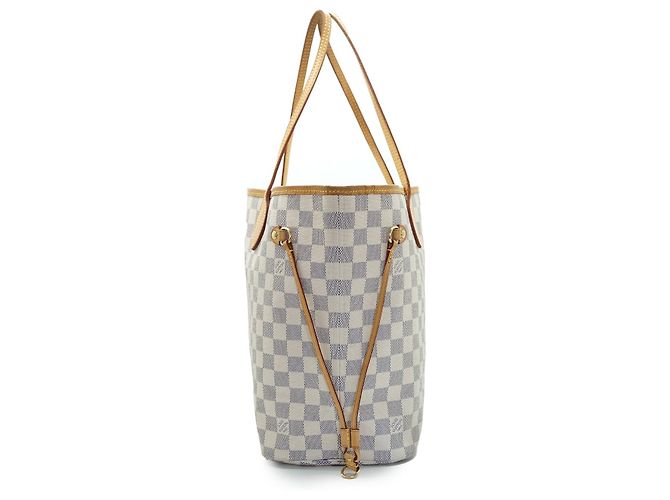 Louis Vuitton Damier Azur Neverfull MM Brown White - view 4