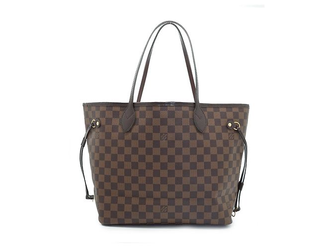 Louis Vuitton Damier Ebene Rose Ballerine Neverfull MM Marrom Rosa - vista 2