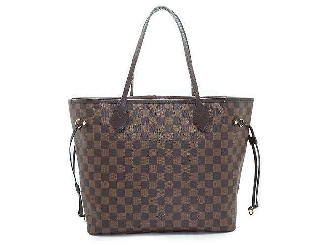 Louis Vuitton Damier Ebene Rose Ballerine Neverfull MM Marrom Rosa - vista 3