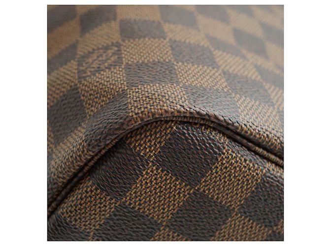 Louis Vuitton Damier Ebene Rose Ballerine Neverfull MM Marrom Rosa - vista 7