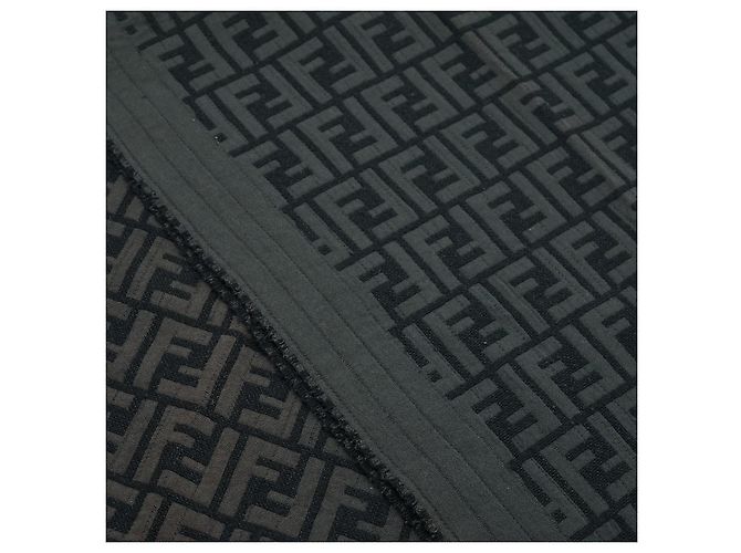 Fendi Cachecol de Lã com Franjas Zucca Preto - vista 13