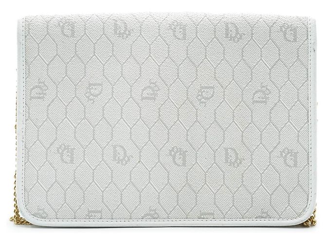 Dior Honeycomb Chain Shoulder Bag White Light blue - view 2