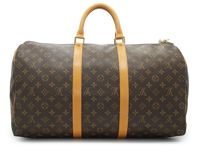 Louis Vuitton Monogram Keepall 50 Marron Toile Cuir - vue 2