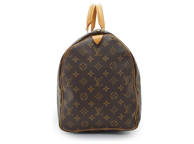 Louis Vuitton Monogram Keepall 50 Marron Toile Cuir - vue 4