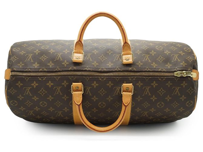 Louis Vuitton Monogram Keepall 50 Marron Toile Cuir - vue 8