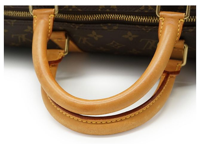 Louis Vuitton Monogram Keepall 50 Marron Toile Cuir - vue 9