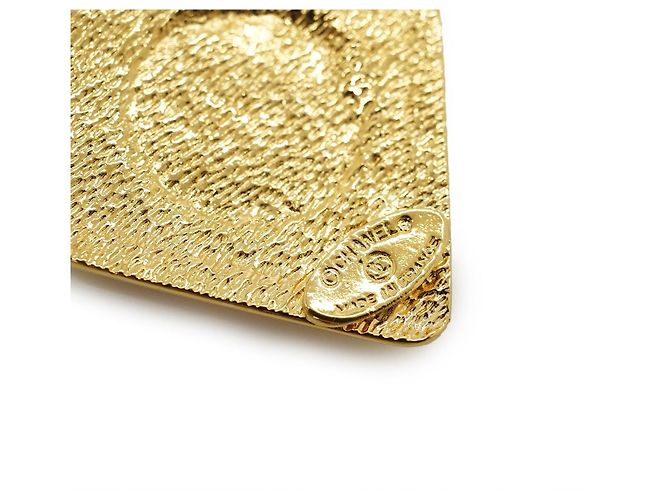 Chanel Collana con pendente Vintage CC a forma di diamante GP D'oro - vista 10