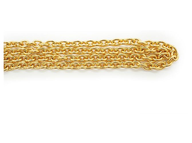 Chanel Collana con pendente Vintage CC a forma di diamante GP D'oro - vista 12