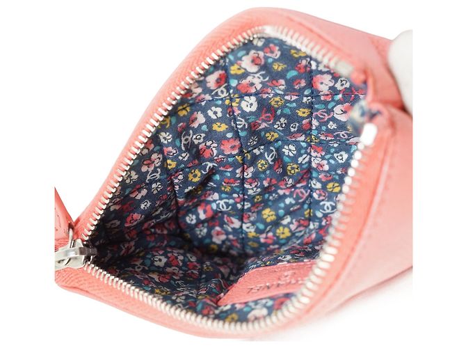 Chanel Neceser mini CC Four-Leaf Clover Coral Rosa Azul - vista 10